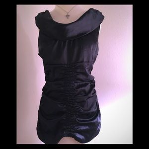 Satin Dressy Black Top